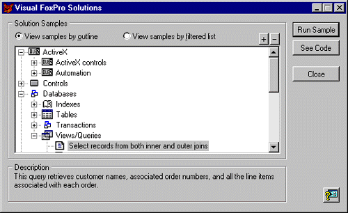 Visual FoxPro Solutions Window