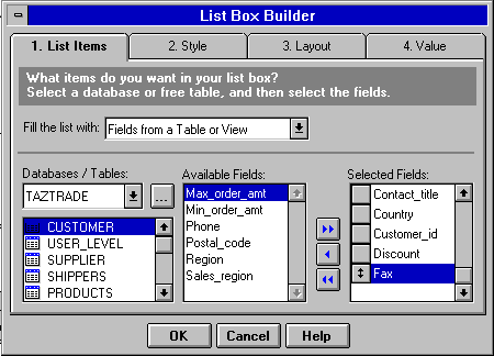 [ Fig. 10.  List Box Builder ]